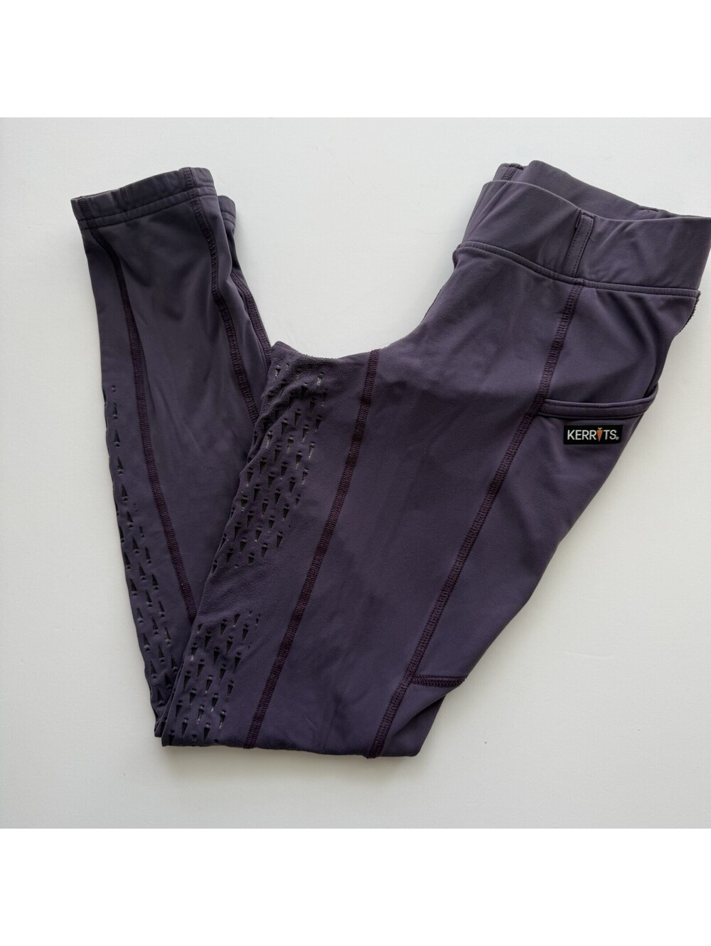 Kerrits Women’s Small Purple Full Grip Riding Tights Leggings Side Pockets